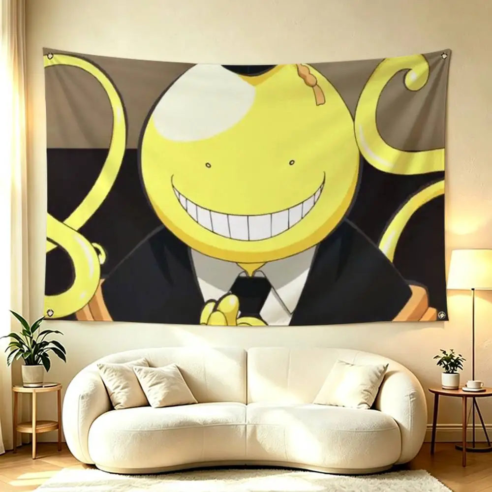 Assassination Classroom Koro-sensei Flags Wall Hanging Tapestry Outdoor Garage Room Decorative flag Background Blanket
