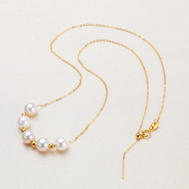 

Freshwater AK Round High-Quality Pearl Necklace S925 Silver Choker