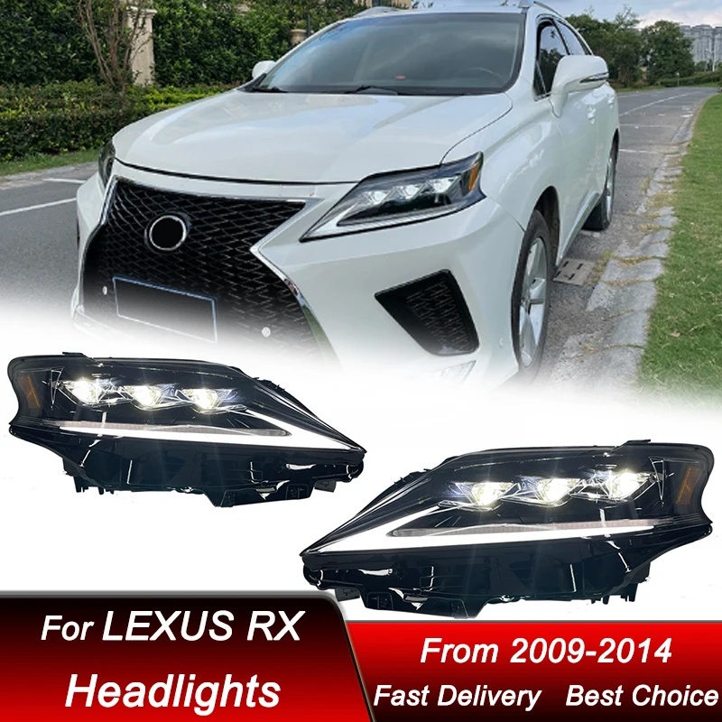 Hot Car styling Headlights For Lexus RX RX350 09-14 Upgrade new style full LED DRL Assembly Projector Lens Accessories Kit