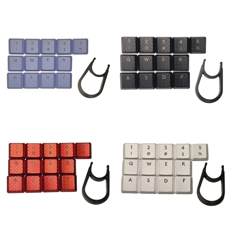 Stylish ABS Keycaps Textured Tactility Backit Keycap for G813/G815/G915/G913 TKL  Slip for Gamers Professionals 13PCS