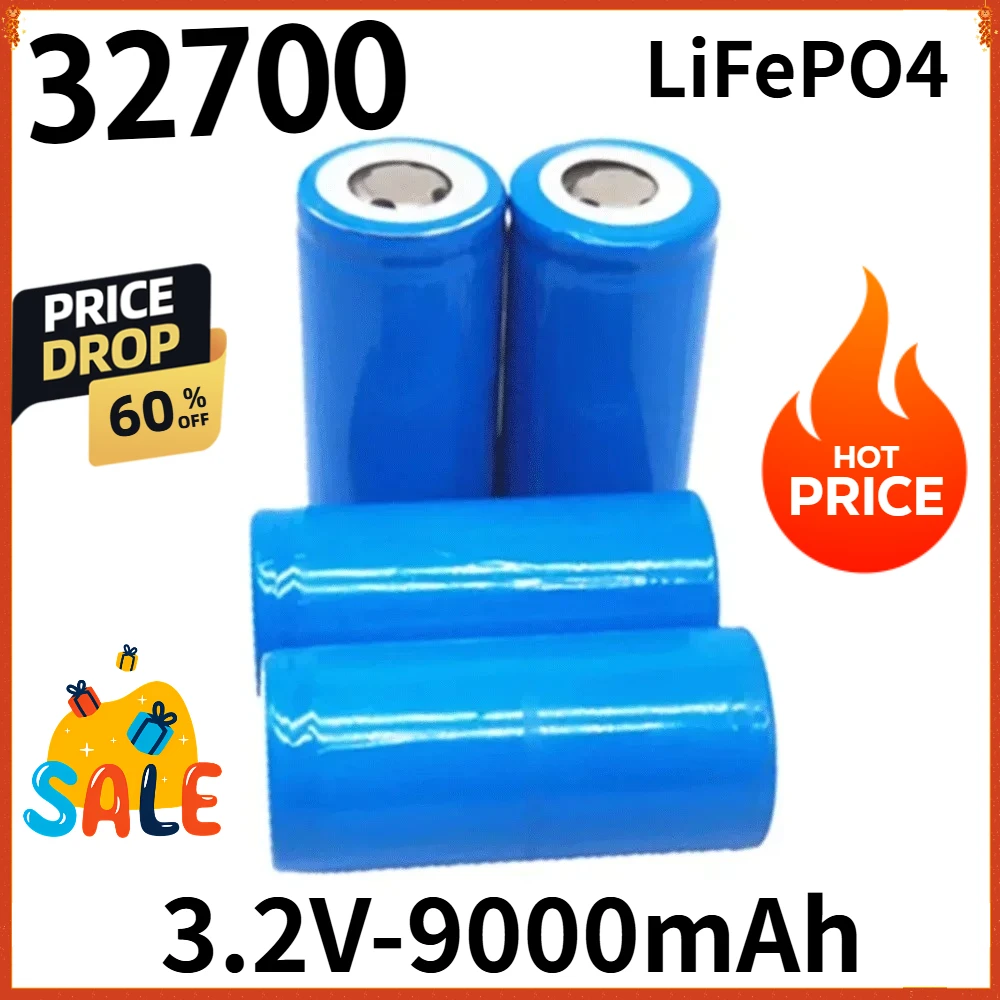 

32700 3.2V -9000mAh LiFePO4 9Ah battery 55A High Power Maximum Continuous Discharge Battery