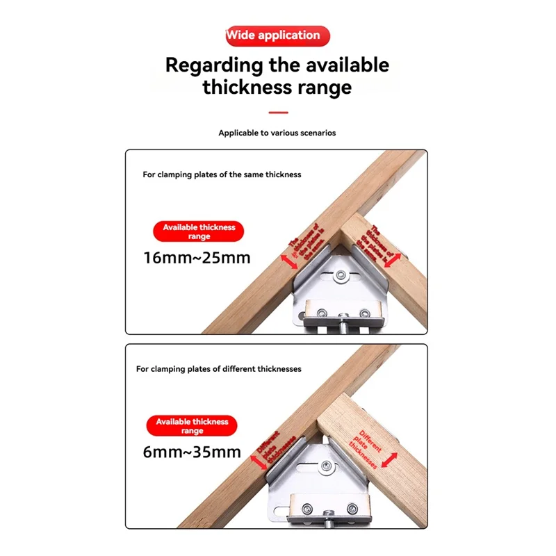

EYFL-Premium 90 Degree Stainless Steel Corner Clamp Kit, 2PCS - Single Handle, Quick-Release For Woodworking & Welding