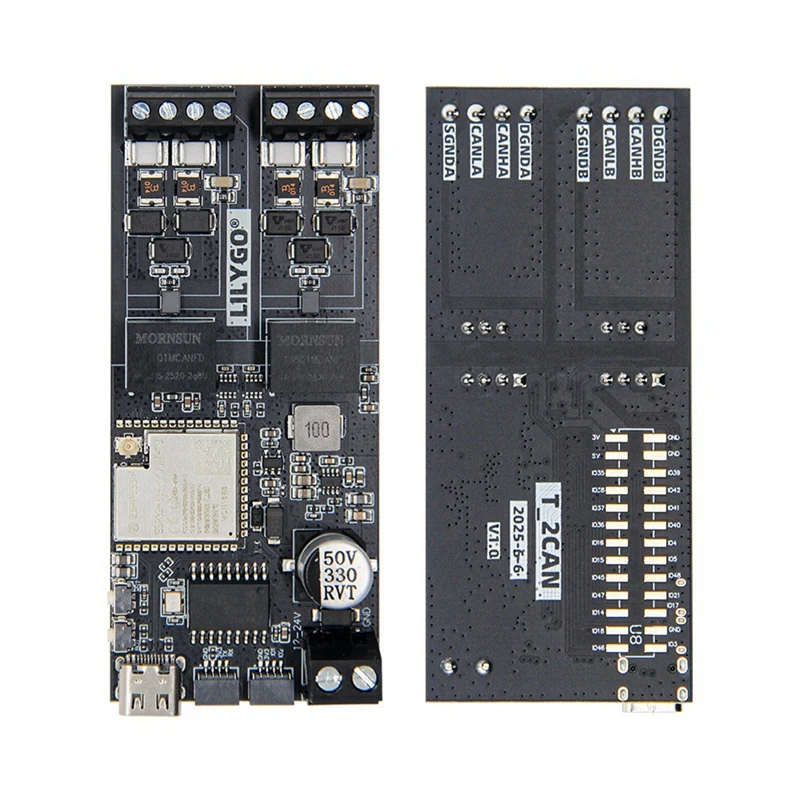 LILYGO T-2CAN ESP32-S3 Development Board Stand-Alone CAN Controller with SPl Interface 16MB FLASH / 8M PSRAM Wireless Module