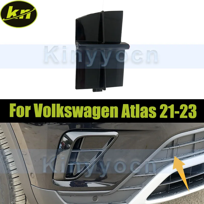 

Black Front Bumper Right Side Towing Hook Cover For Volkswagen Atlas/Teramont 2021-2023 Bumper Tow Eye Trim Cap Cover