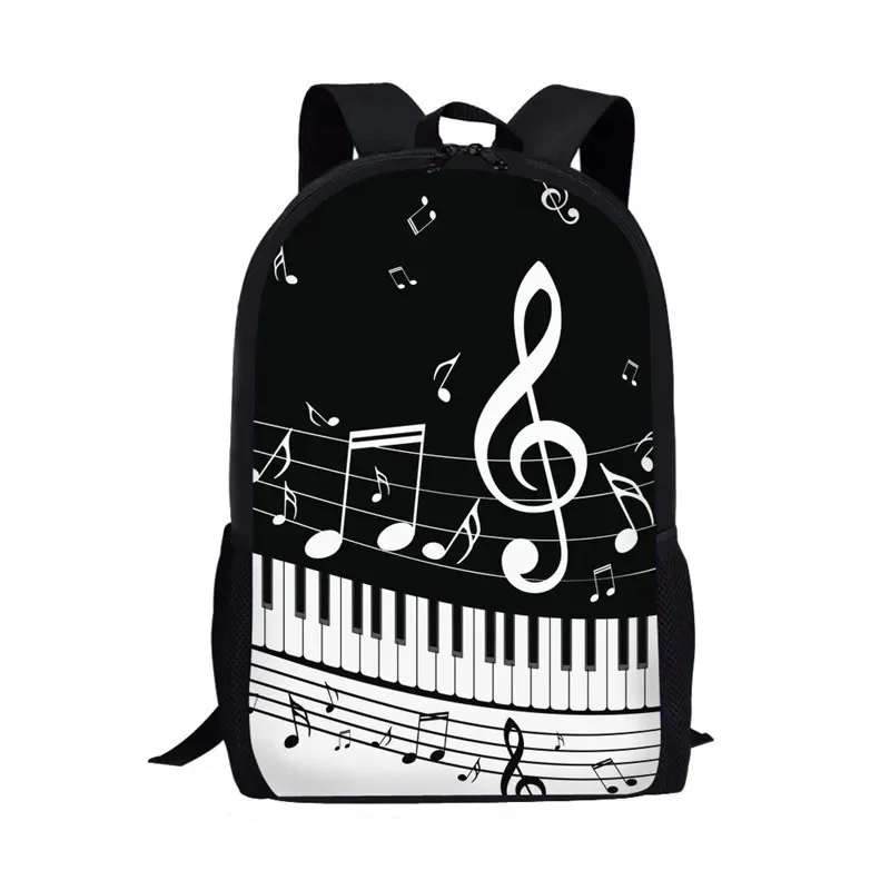 Piano Muziek Nota Kunst Print Rugzak Voor Kinderen Kinderen Schooltas Meisjes Jongens Studentenboek Tas Tiener Casual Opbergrugzak