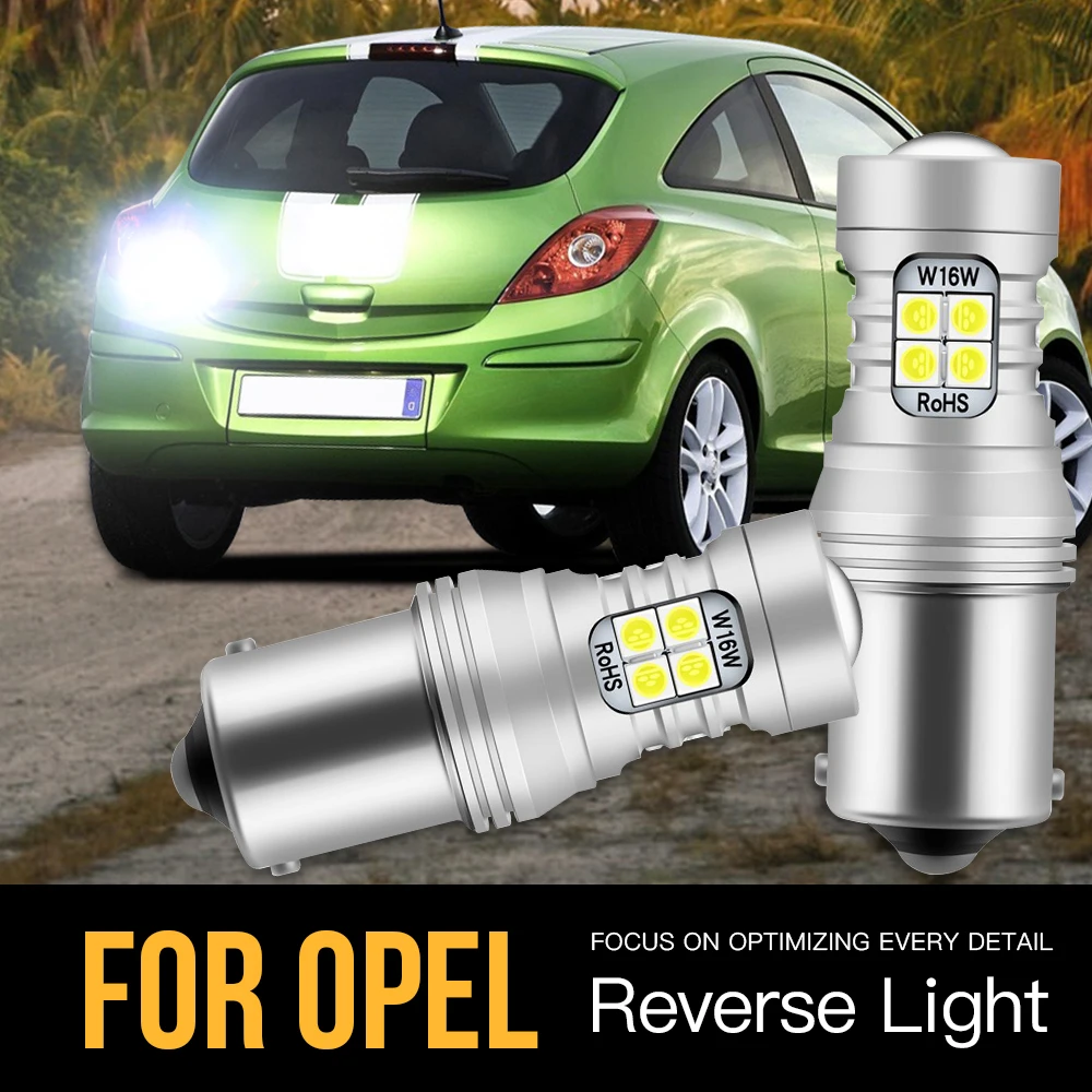 

2pcs P21W BA15S 1156 7506 Canbus LED Reverse Light Blub Backup Lamp For Opel Arena Astra F G H Campo Corsa B C D E Frontera Karl