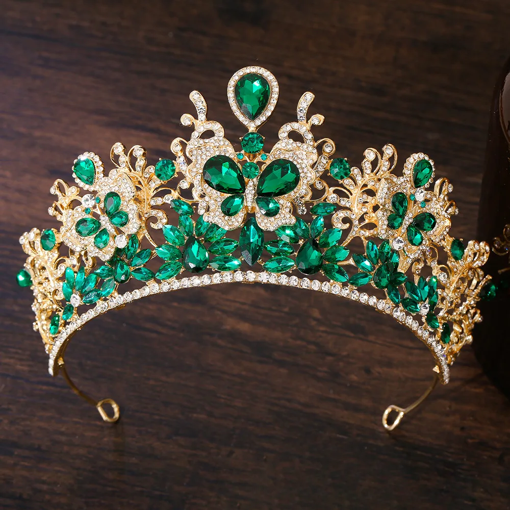 

Bridal headwear, European and American crown headband, wedding hair accessories, wedding dress accessories, bow, Baroque crown