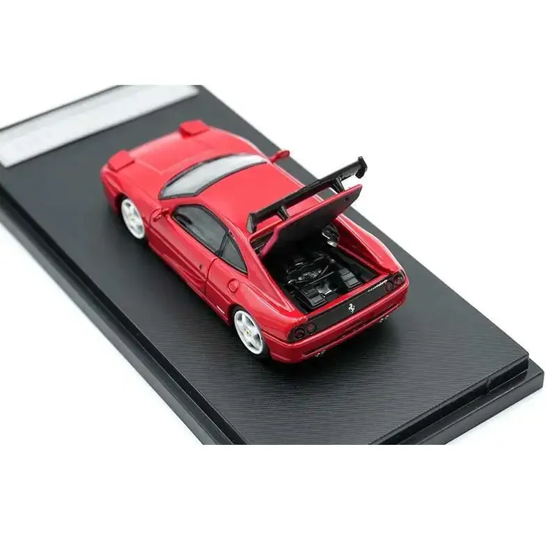 Cl em estoque 1:64 f355 desafio capô do motor aberto diecast diorama modelo de carro coleção brinquedos amante clássico