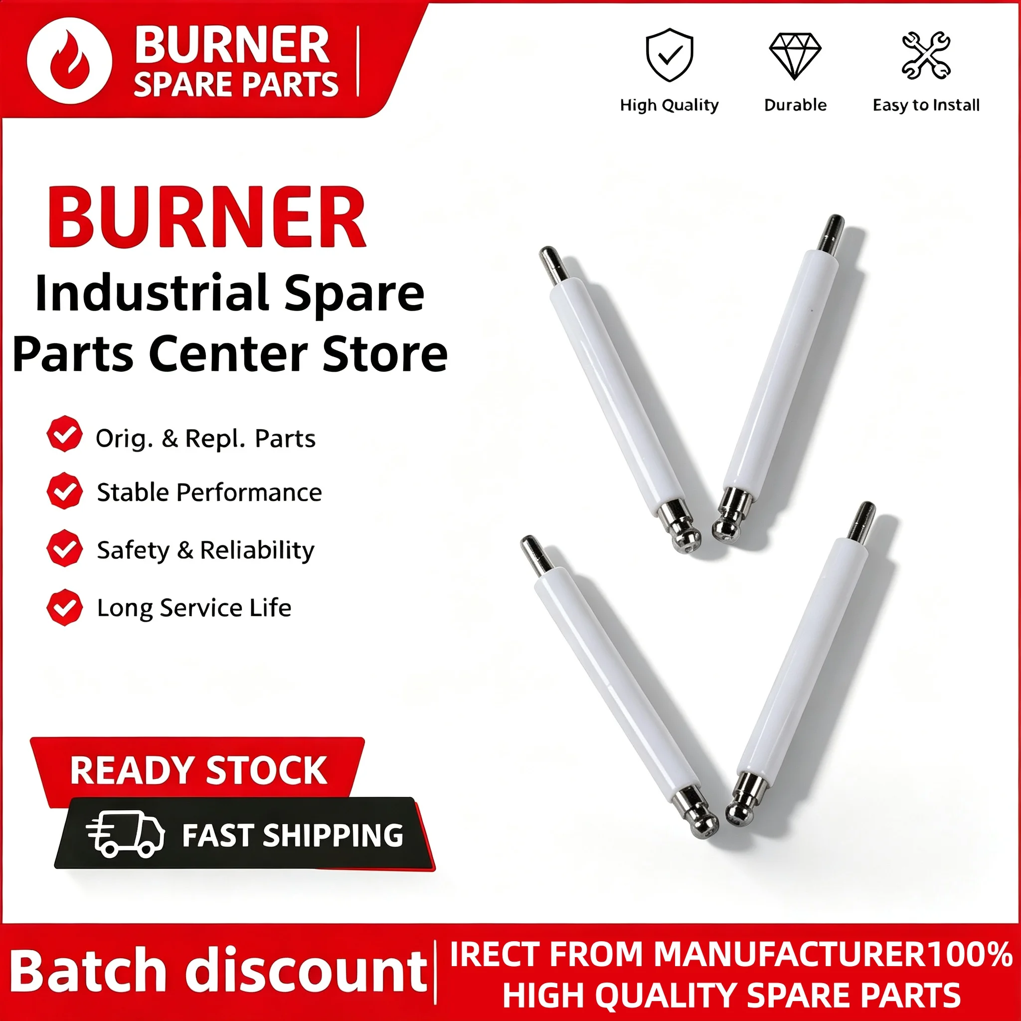 Ignition Rod Ignition Electrode For Textile Stenter Machine Industrial Burner Boiler Replacement Spare Parts