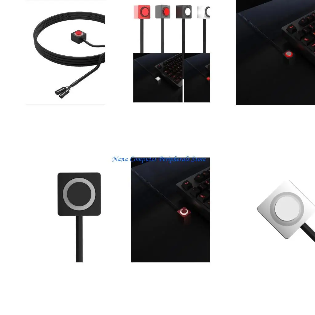 Control flexible longitud cable larga F68C para interruptores alimentación computadora