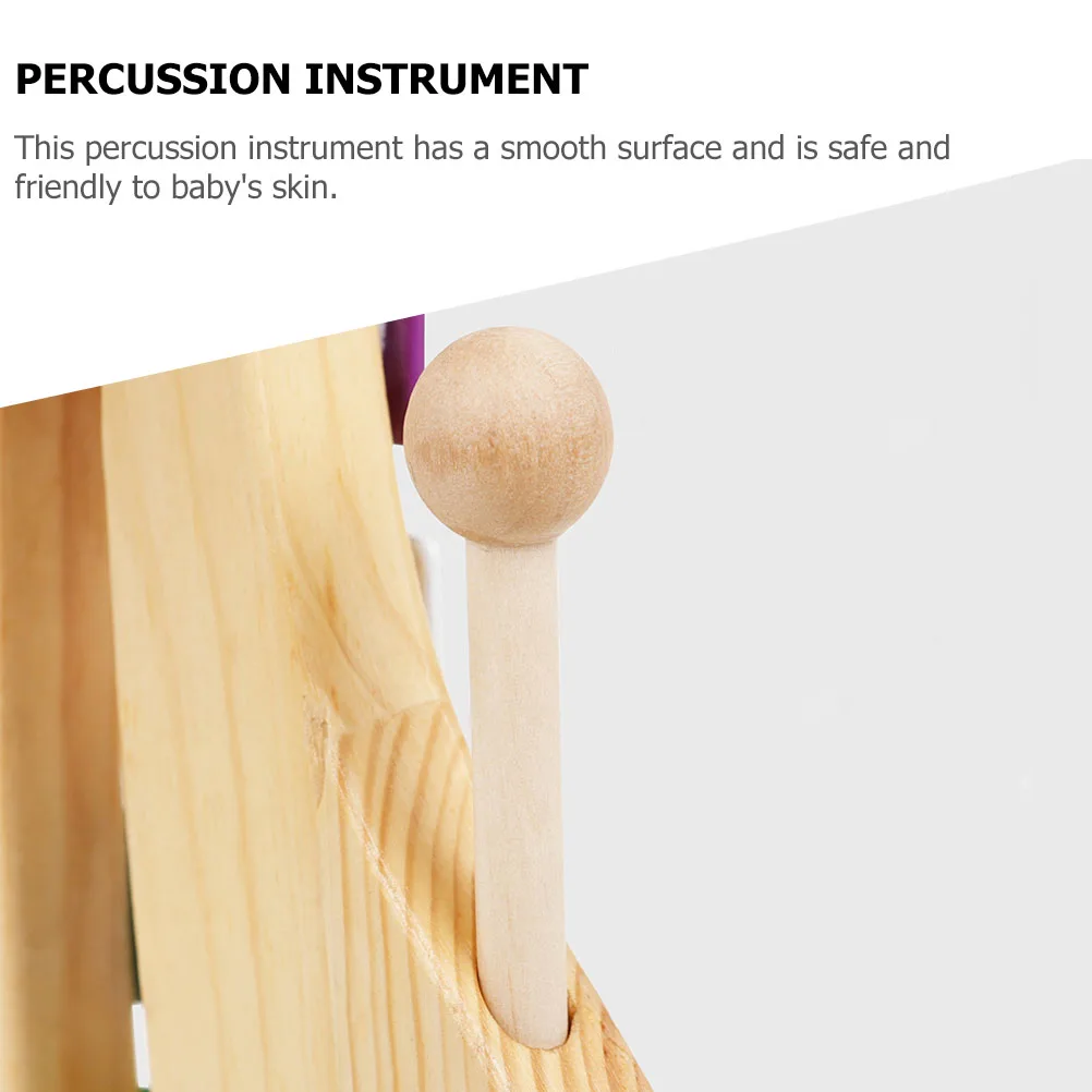 

Wooden Music Percussion Instruments 8-Note Musical Toy Smooth Surface Fun Educational Baby Rhythm Development