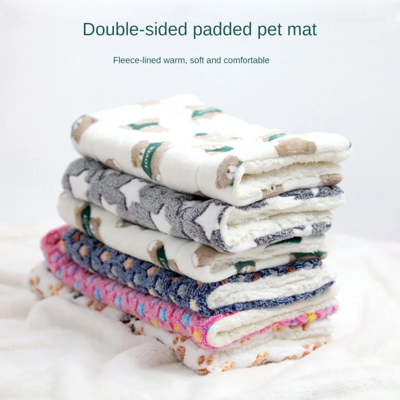 

Pet Cage Cushion Three-Layer Thickened Warm Sleeping Autumn and Winter Velvet Kennel