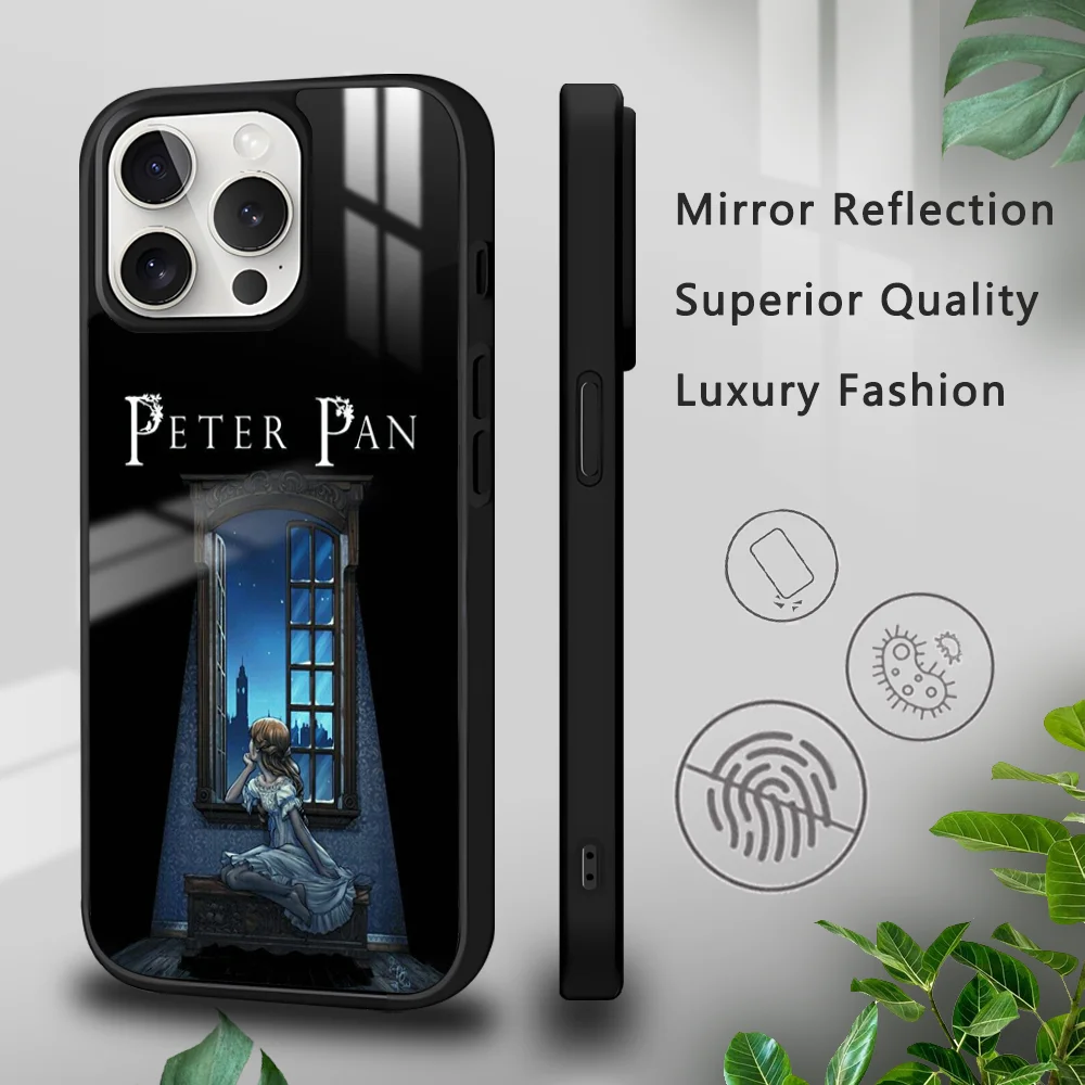 P-Peter Pan Funny Phone Case For iPhone 16 15 14 13 12 11 Pro Xs Max Mini Plus Celulares Hard Funda