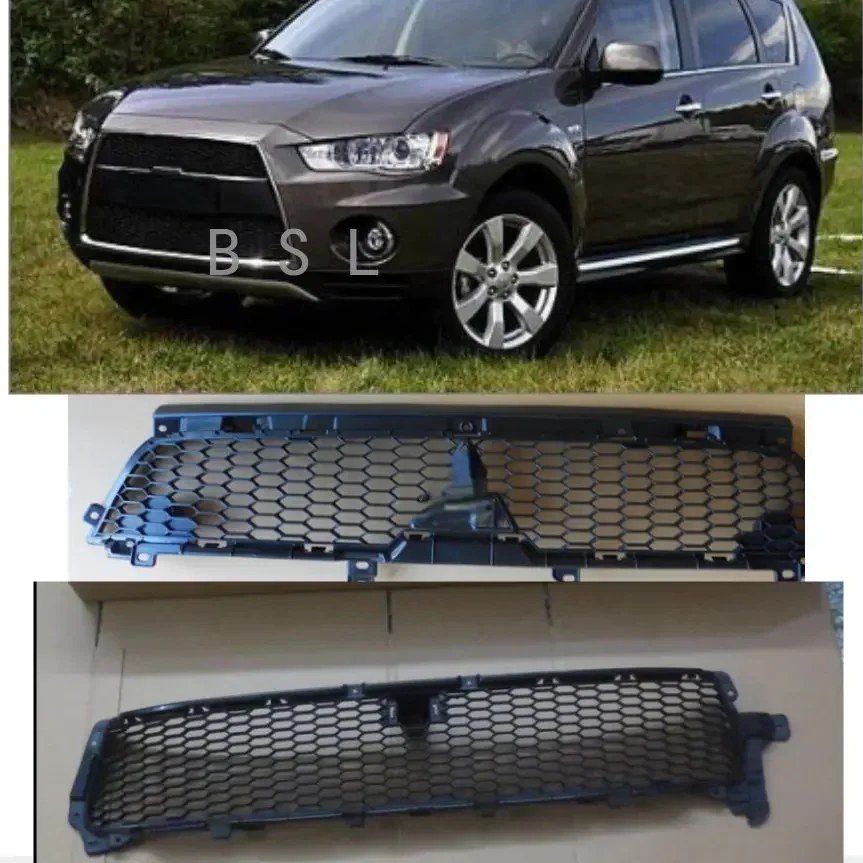 Rejilla superior de parachoques delantero para Mitsubishi Outlander, accesorios para radiador de inserción, 2010, 2011, 2012