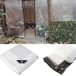 Lona de película PE transparente para balcón, cubierta de plantas suculentas, carpa Gazebo, toldo a prueba de lluvia, cubierta de lona impermeable para muebles de jardín