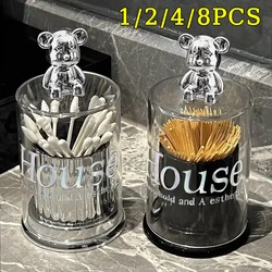 Creative Bear Toothpick Box Cotton Swab Storage Box Toothpick Holder Container Toothpick Dispenser Kitchen Storage Gadgets