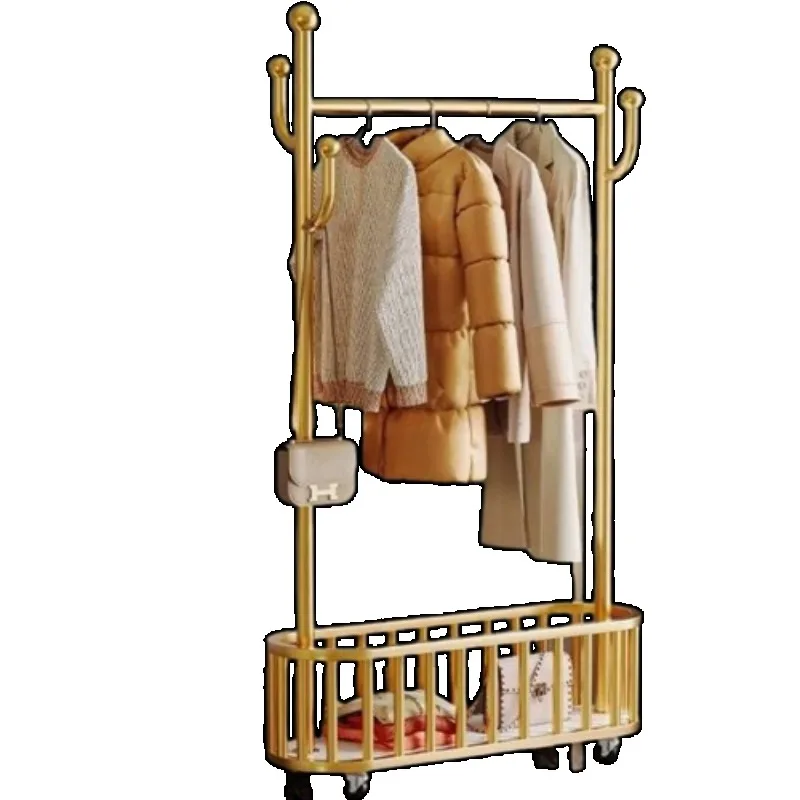 *Gold Storage Clothes Rack Pulley Balcony Modern Corner Bedroom Clothes Rack Apartments Design Colgadores De Ropa Furniture Home