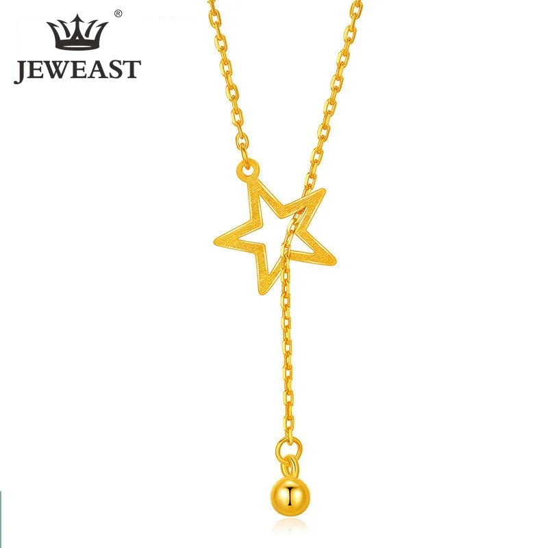 BTSS 24K Pure Gold Necklace Real AU 999 Solid Gold Chain Beautiful Upscale Trendy Classic Party Fine Jewelry Hot Sell New 2023