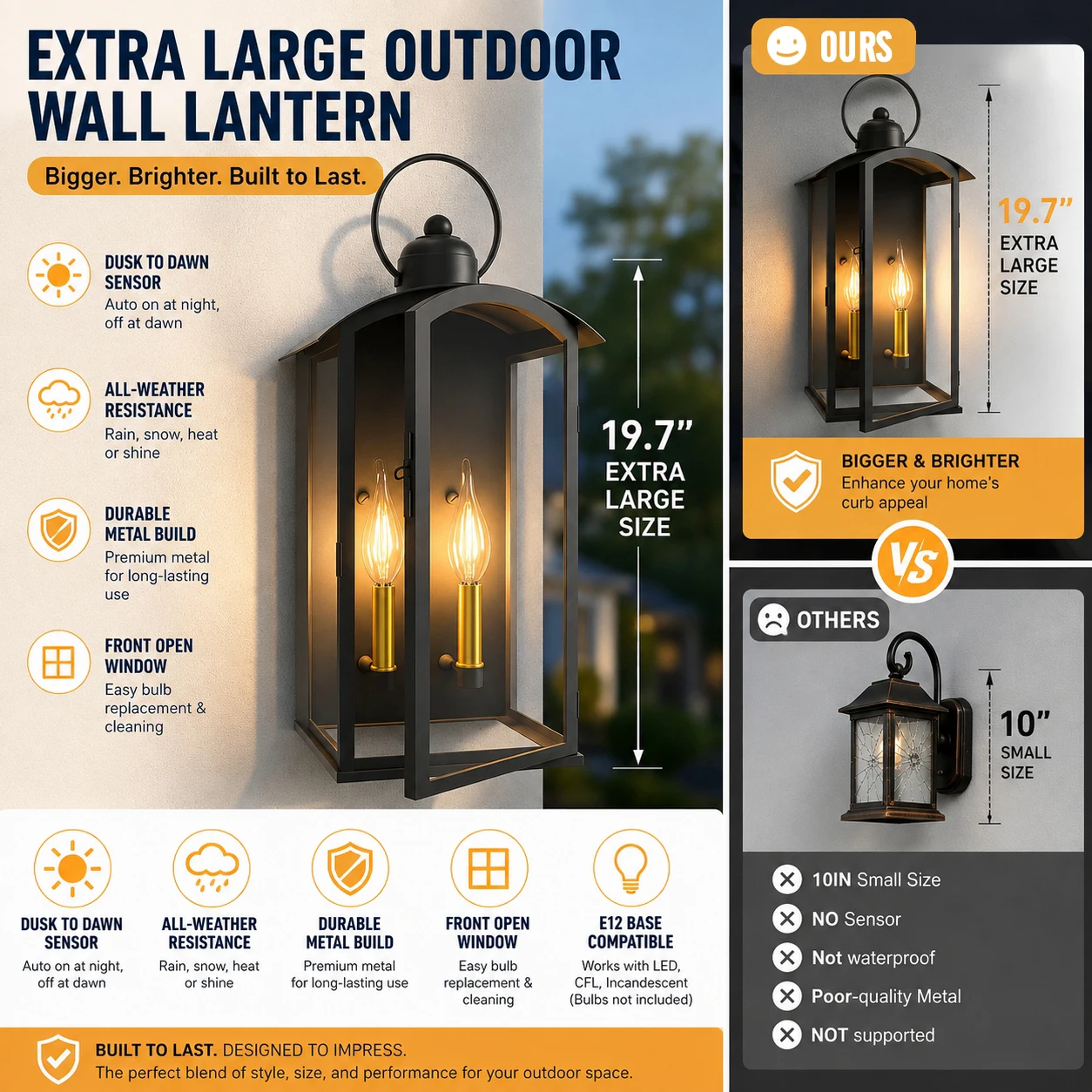 19.7 inch Dusk to Dawn buitenw - Dusk To Dawn Bulb recensie en prijs