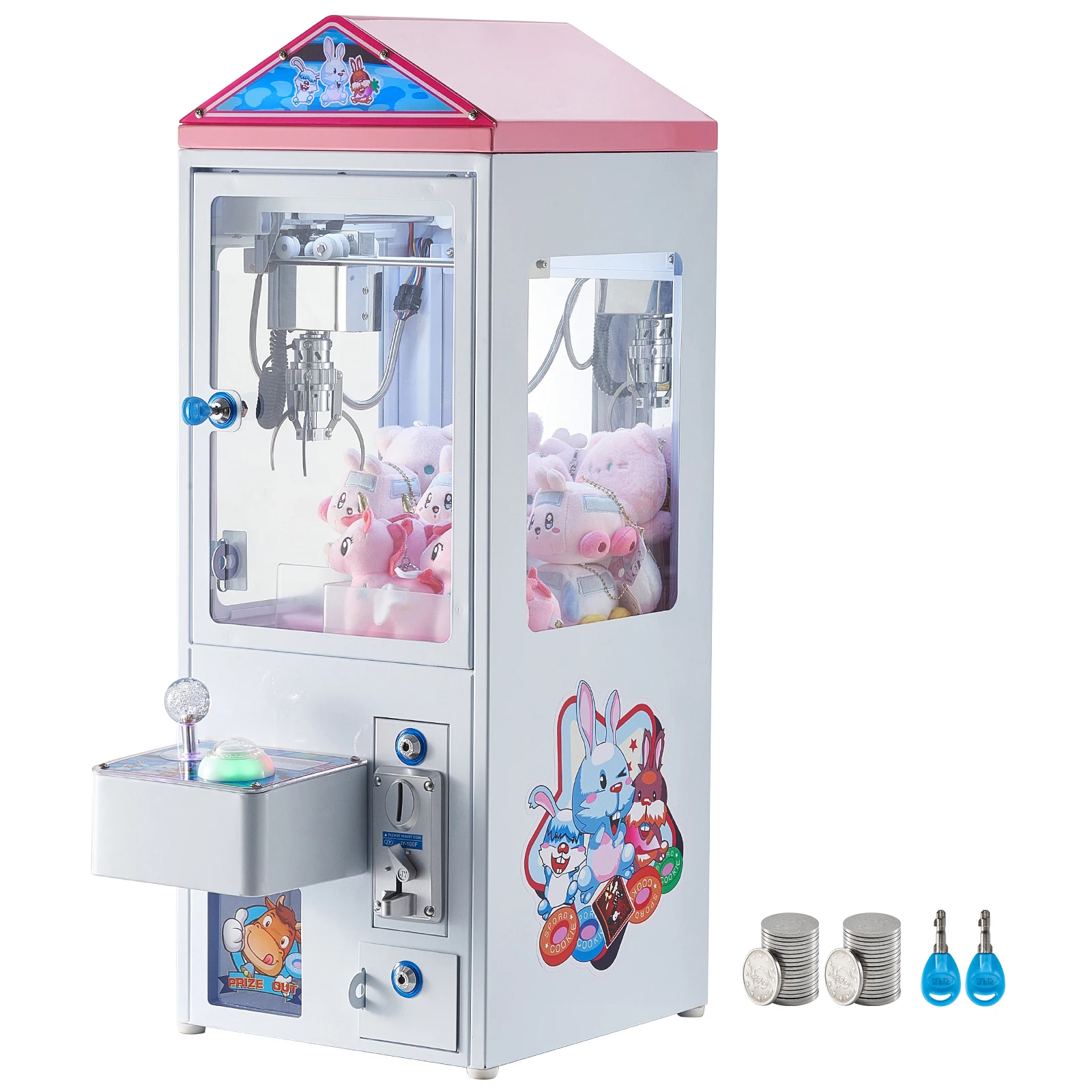 SucceBuy Claw Machine  0-3”Jaw Diameter 0-5”Jaw lifting Crane Prize Grabber Commercial Arcade Game Dispenser Vending Toy For Kid
