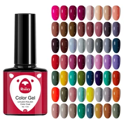 7.3ML Colored Gel Nail Polish 40 Popular Colors Gel Polish Summer Brown Nail Polish Soak LED Manicure Salon Quality Gift Women