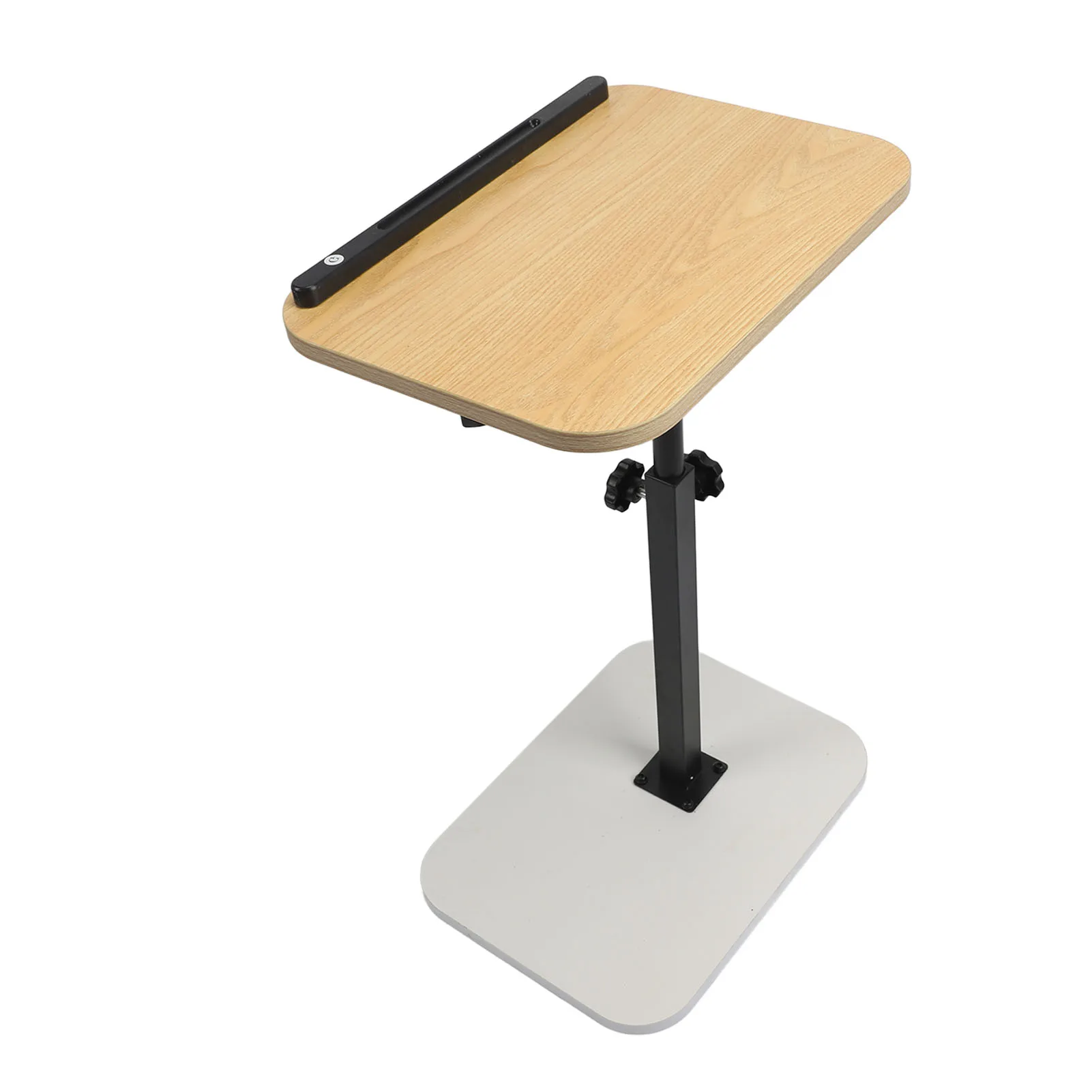 Bedside Table Space Saving Height Adjustment Carbon Steel Strong Load Bearing C Shaped Side Table Tilt Top for Living Room