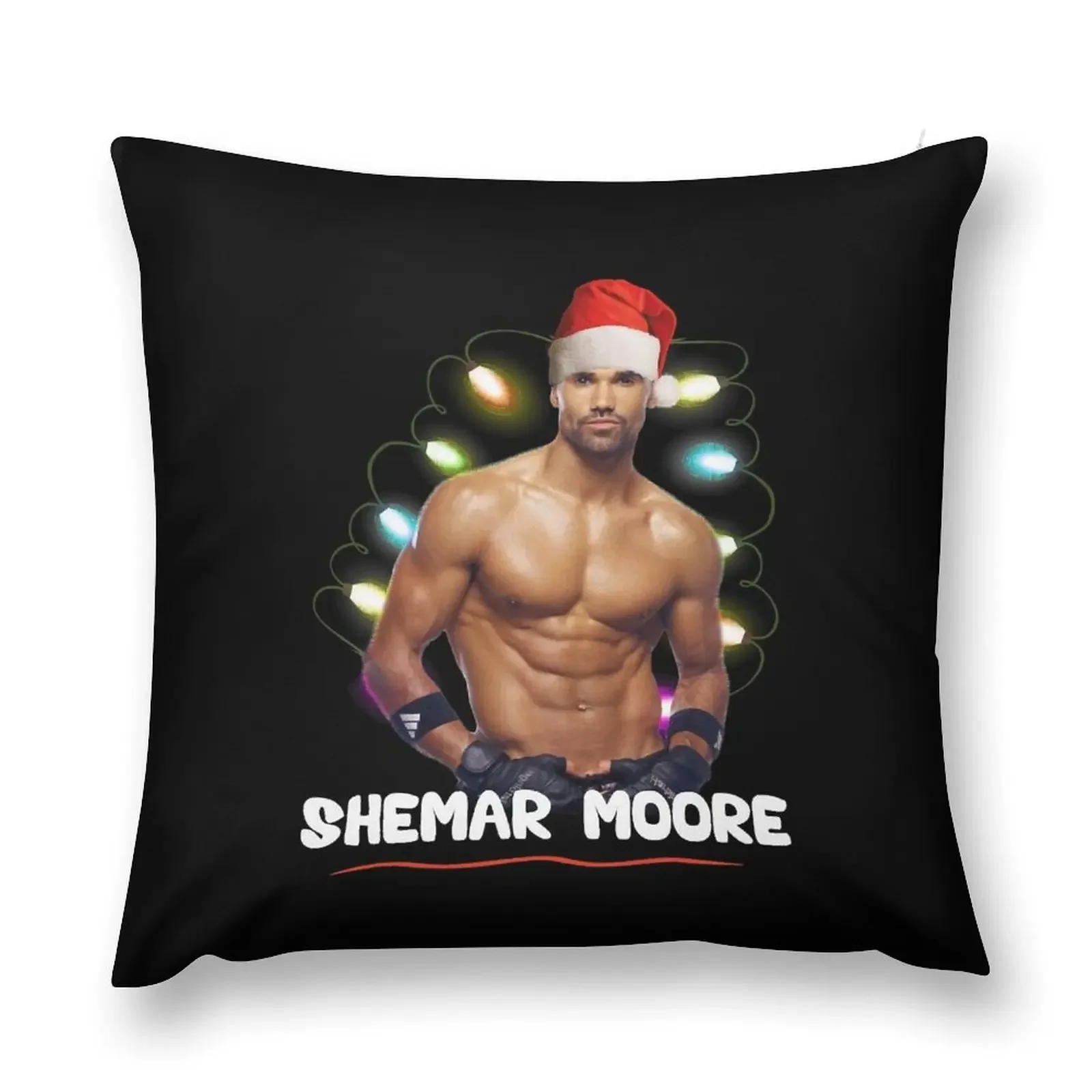 Beautiful Model Shemar Moore Christmas Fitted Scoop Awesome For Movie Fans Throw Pillow Throw Pillow pillow