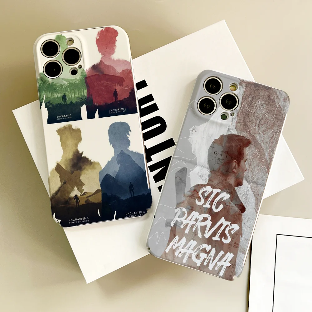 

HOT GAME Sic Parvis Magna Uncharted phone case For IPhone 16 15 14 13 12 11 Plus Pro Max Mini Precise Hole Matching Film Covers