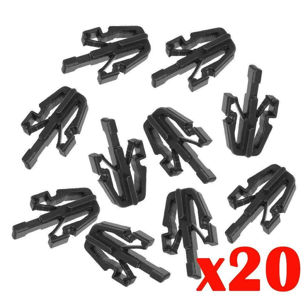 20pcs Car Clips Plastic Screw For Chevy GMC Colorado Canyon Grille Retainer Clips 2004-12 Auto Fastener Clips Car Accessories