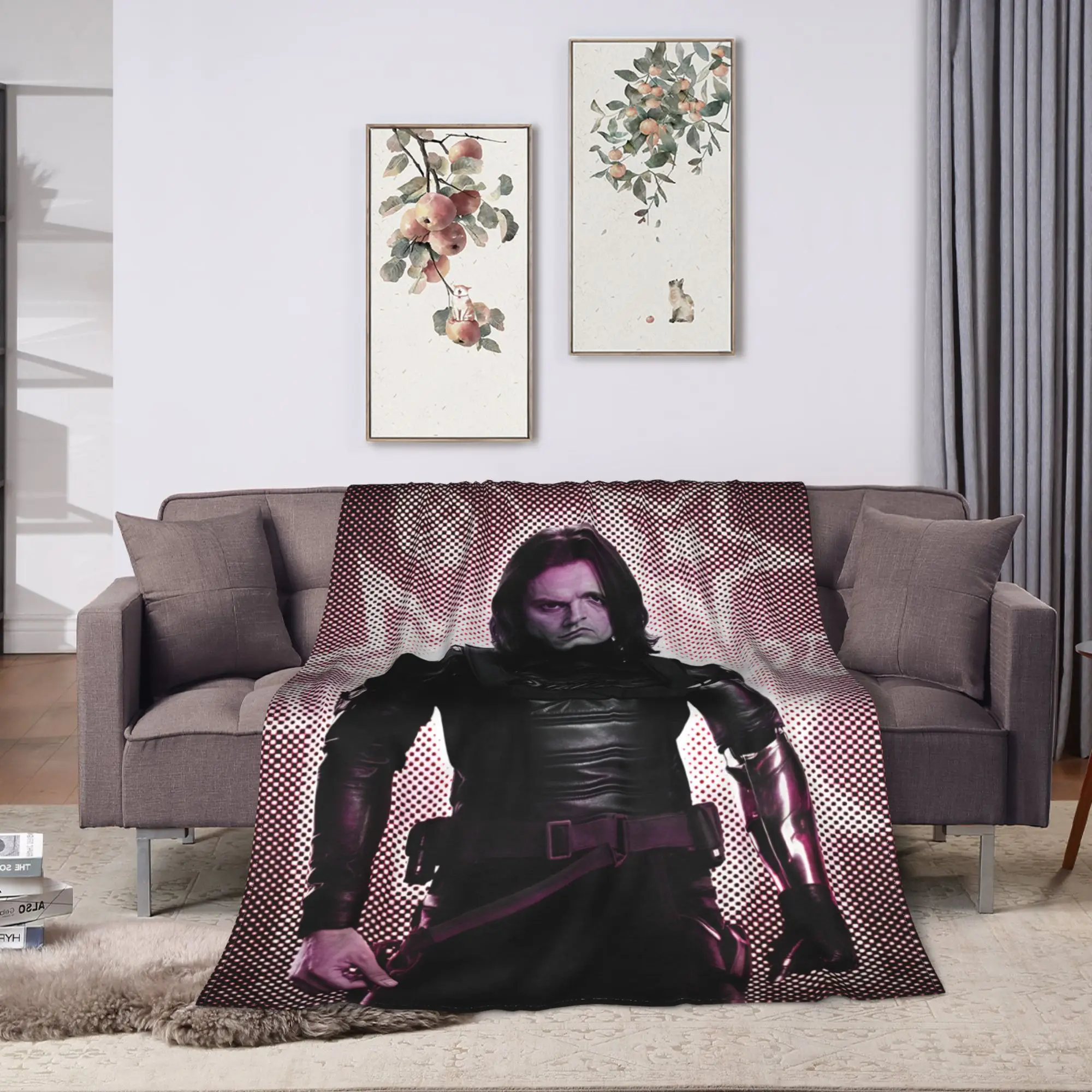 Bucky Barnes Winter Soldier Blanket  Super Soft  Plush Throw Blanket For Couch Chair Decorative Flannel Bedspread Bed Cover