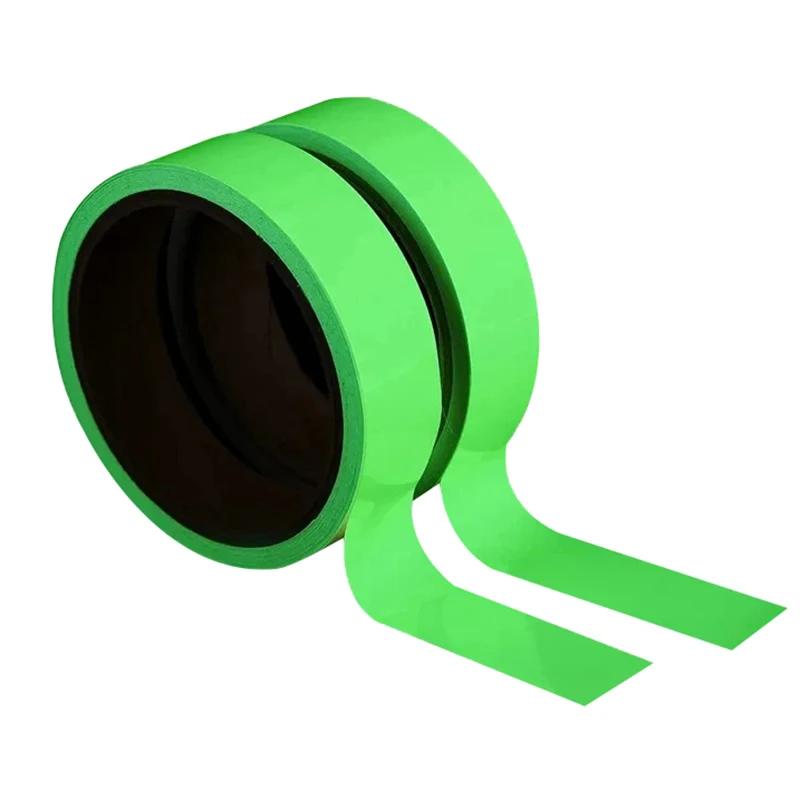 เทปเรืองแสงสีเขียวกันน้ำ20มม. * 5ม. ใช้ทำเครื่องหมายทางเดินบันไดปาร์ตี้สำหรับห้องน้ำสติกเกอร์เรืองแสง PVC แบบ DIY สำหรับกลางคืน