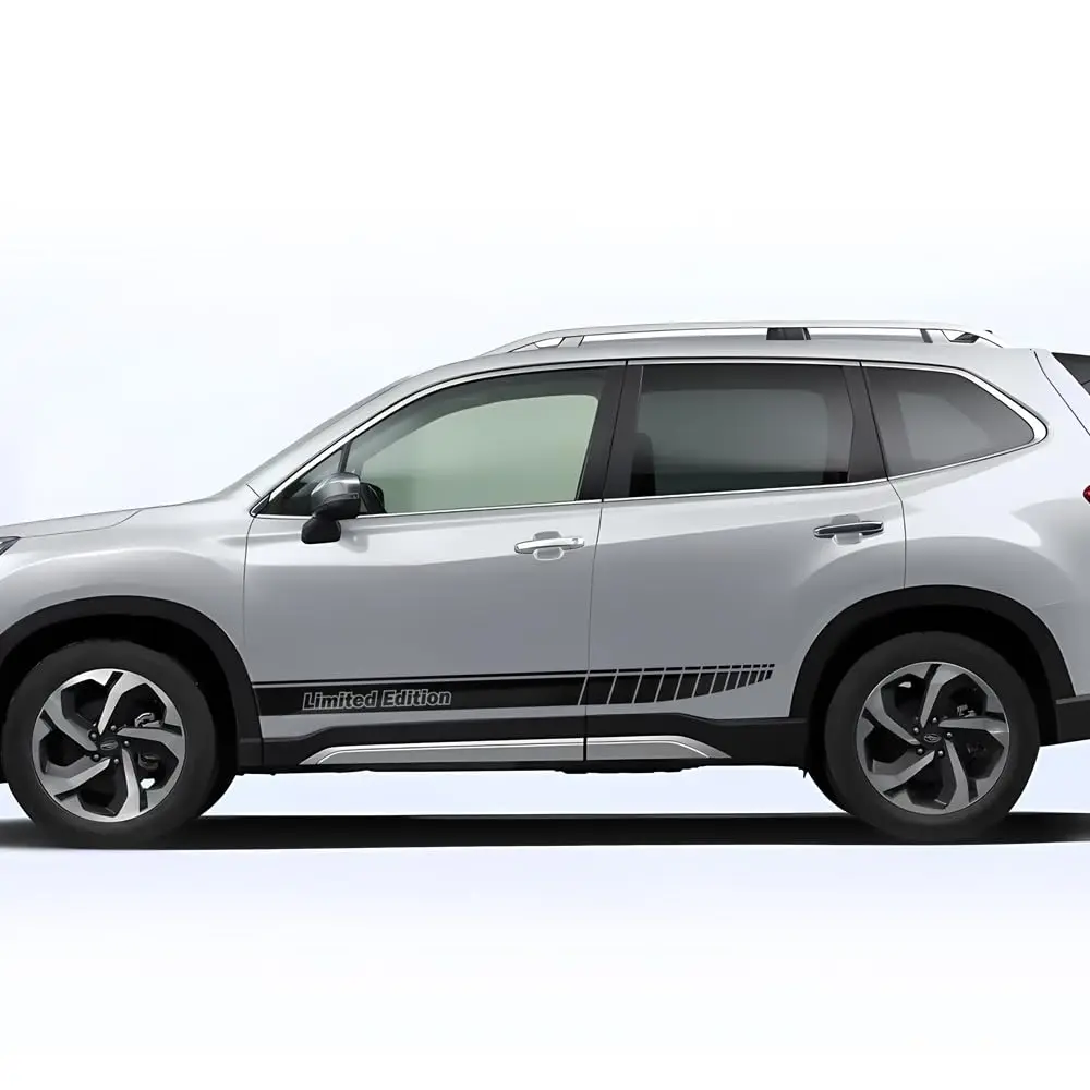 2 Buah Stiker Tempel Vinil Garis Balap Rok Samping Pintu Mobil Panjang 66 "Kompatibel dengan Subaru Forester 2014-2025