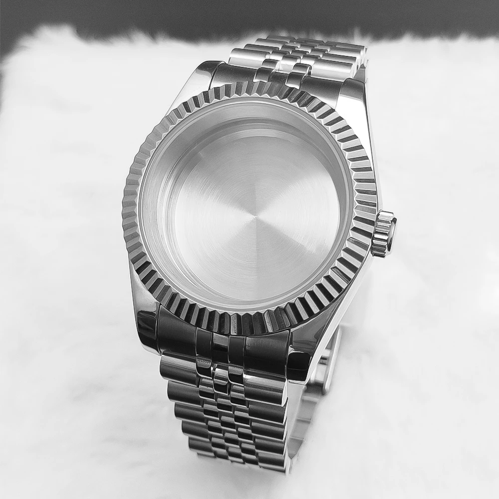 Neiton 36mm/39mm Saffierglas Voor Mannen Horlogekast Fit NH36 NH34 NH35 Beweging FashionWaterproof jubileum Roestvrij Staal