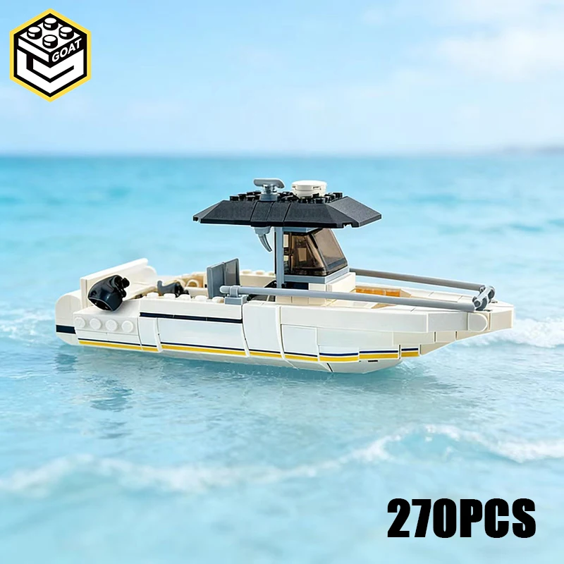 Moc Building Brick Dexterd Fishing Boat Model Yacht Blocks Toys