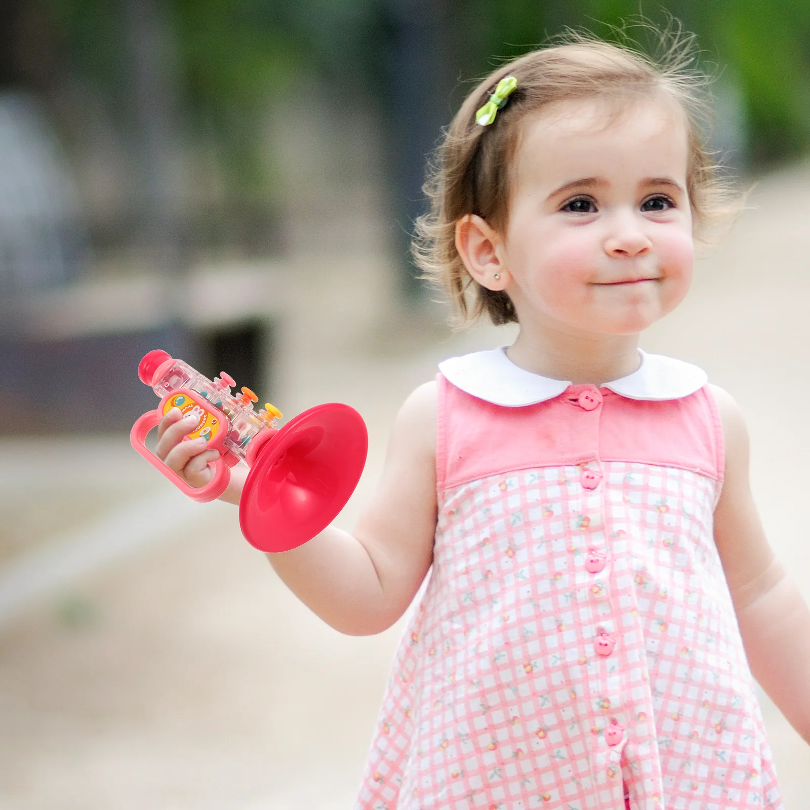 

Cute Cartoon Rabbit Trumpet Baby Musical Instrument Early Music Education Portable Plastic Little Trumpet for Toddlers Kids
