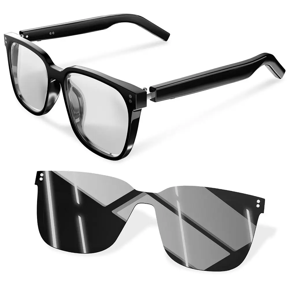 

Magnetic Interchangeable Lenses Smart Audio Glasses Blue Light Built-in Speakers Bluetooth Glasses Small but Powerful