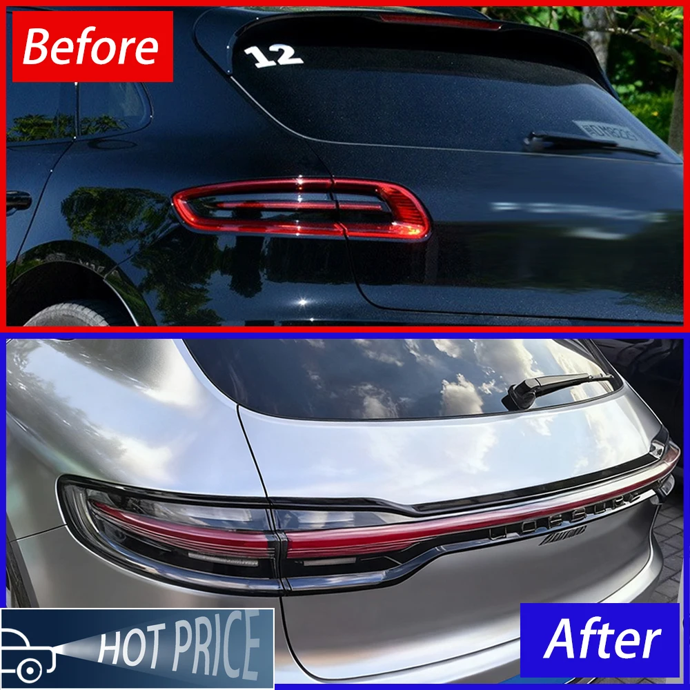 For Porsche Macan 2014-2017 Car Back Lamp Assembly Upgrade New Style Dynamic LED Through Taillight Plug and Play Accessories