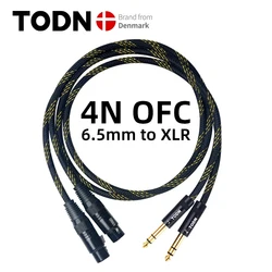 TODN Stereo Mini męski 6.5mm do XLR żeński 3-pinowy kabel Audio dla iPhone mikser wzmacniacz mikrofon do konsoli miksującej 1.5m 3m 5m