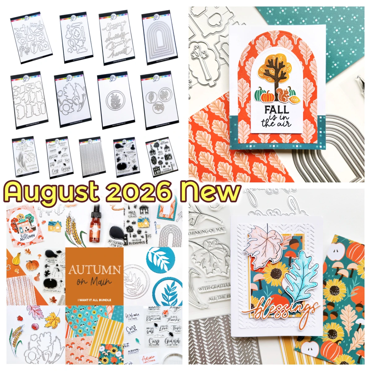 Autumn Greetings Sentiment Flourishes Metal Cutting Dies Stamp August 2026 New DIY Scrapbook Make Card Photo Handmade Decoration