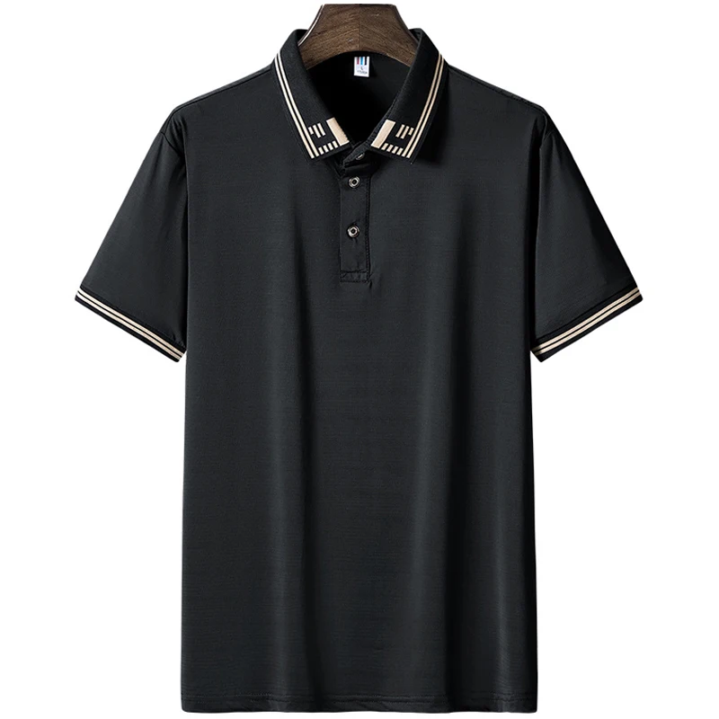 Polo shirt männer 6XL 7XL 8XL Sommer neue hohe qualität herren kurzarm polo shirt Eis seide männer business casual polo shirt 8927