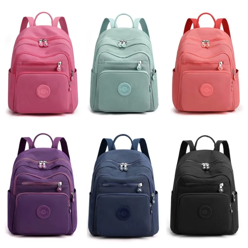 Travel Nylon Women Backpack Girls Campus Rucksack Shoulder Bag Female School Backpack Multi-Pocket Daypacks Mochilas