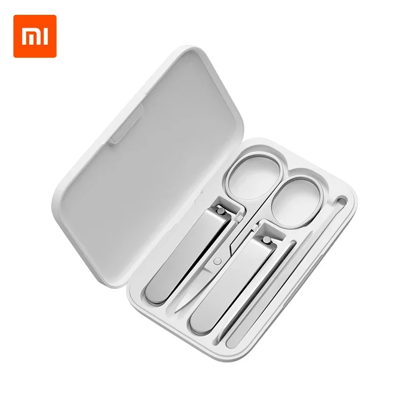 Xiaomi Mijia ชุดกรรไกรตัดเล็บชุดอุปกรณ์ดูแลเล็บเท้า5ชิ้นชุดที่ตัดเล็บมืออาชีพกรรไกรตัดเล็บคุณภาพสูง