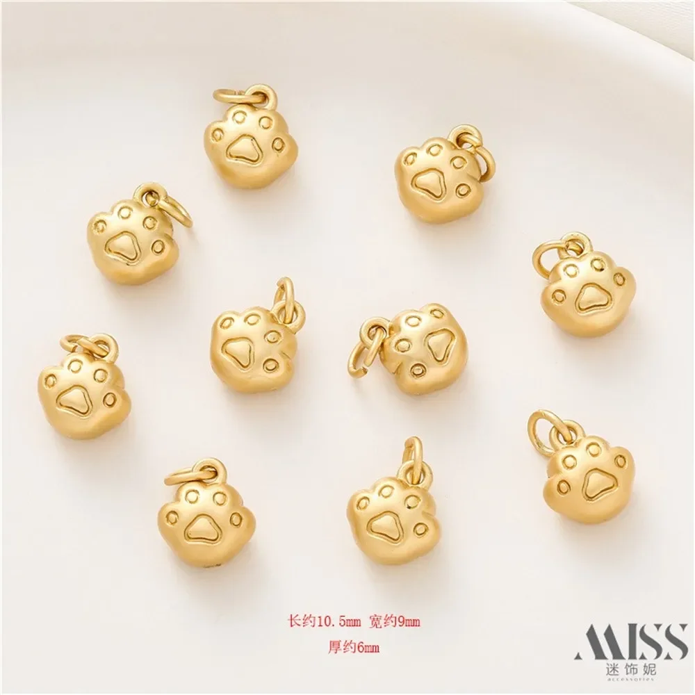 

Antique Gold Matte Gold Color Preserved Cat Claw Small Pendant DIY Handmade Bracelet Necklace Earrings Pendant Accessories