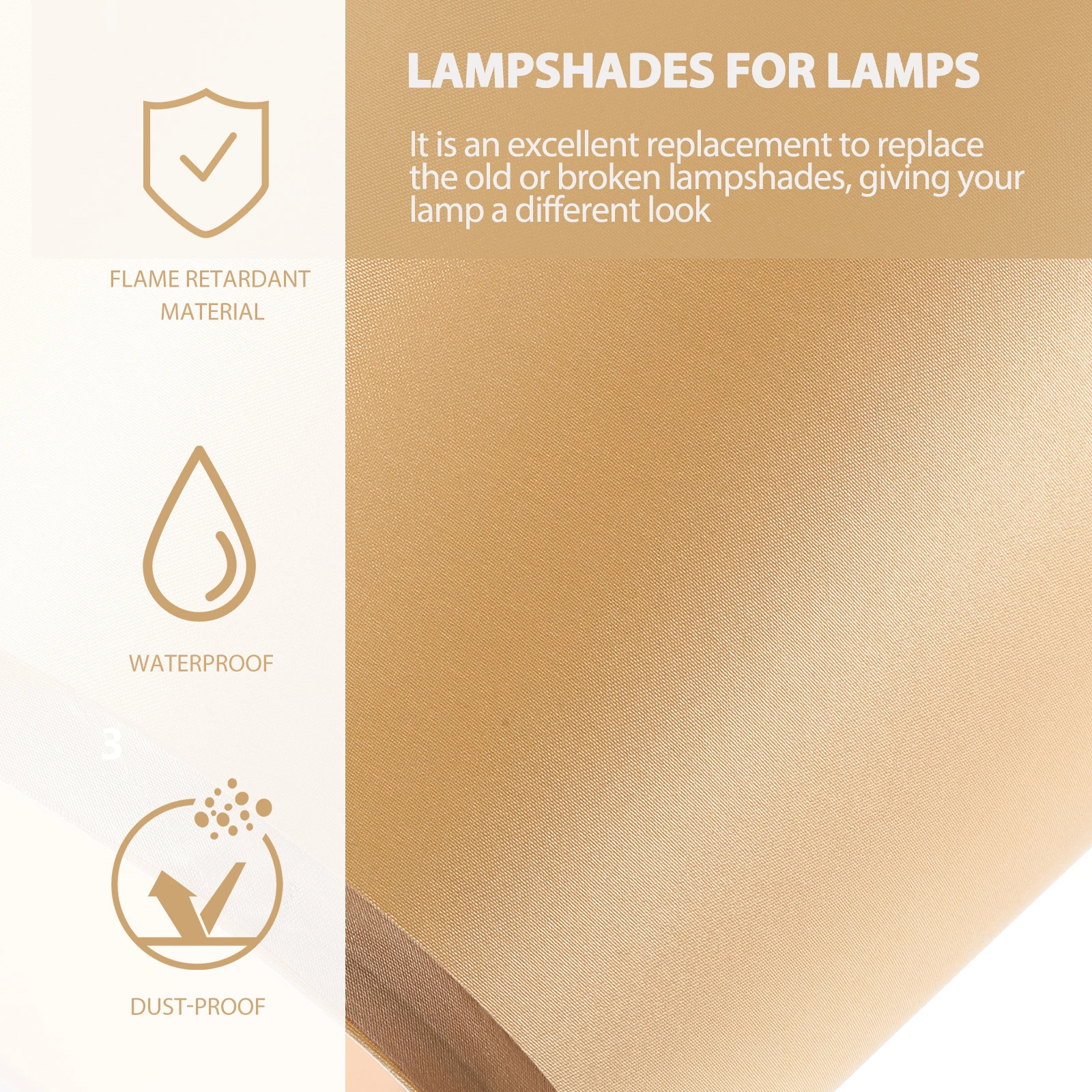 

Sturdy Fabric Lampshade Easy Install Remove Wall Floor Table Lamps Gentle Light Eye Protection Home Decor