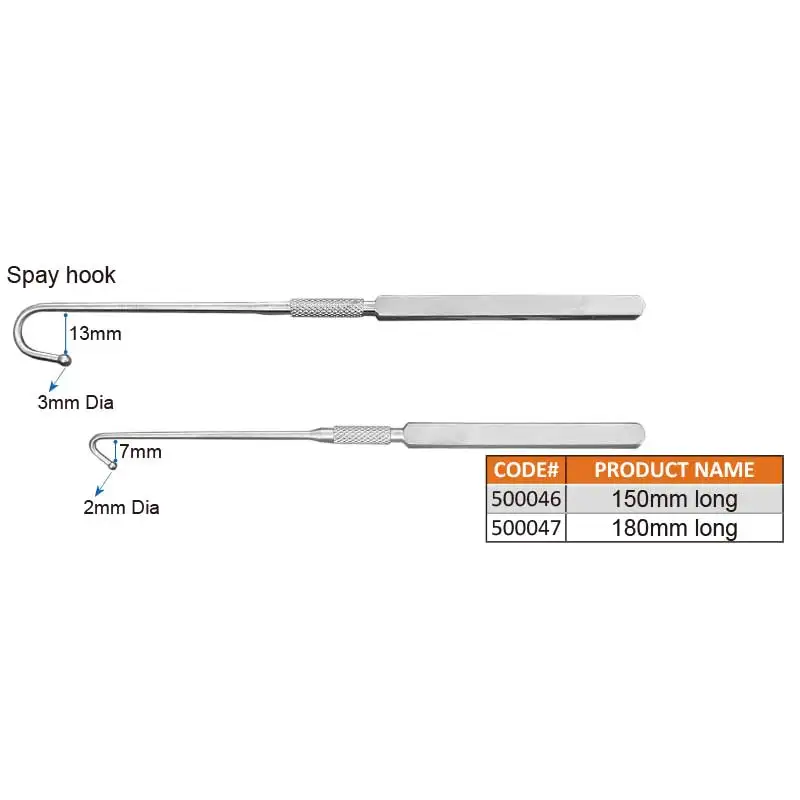 VET castration Hook Ovariohysterectomy Spay Hooks  genaral surgical instruments veterinary instrument forceps animal dog cat pet