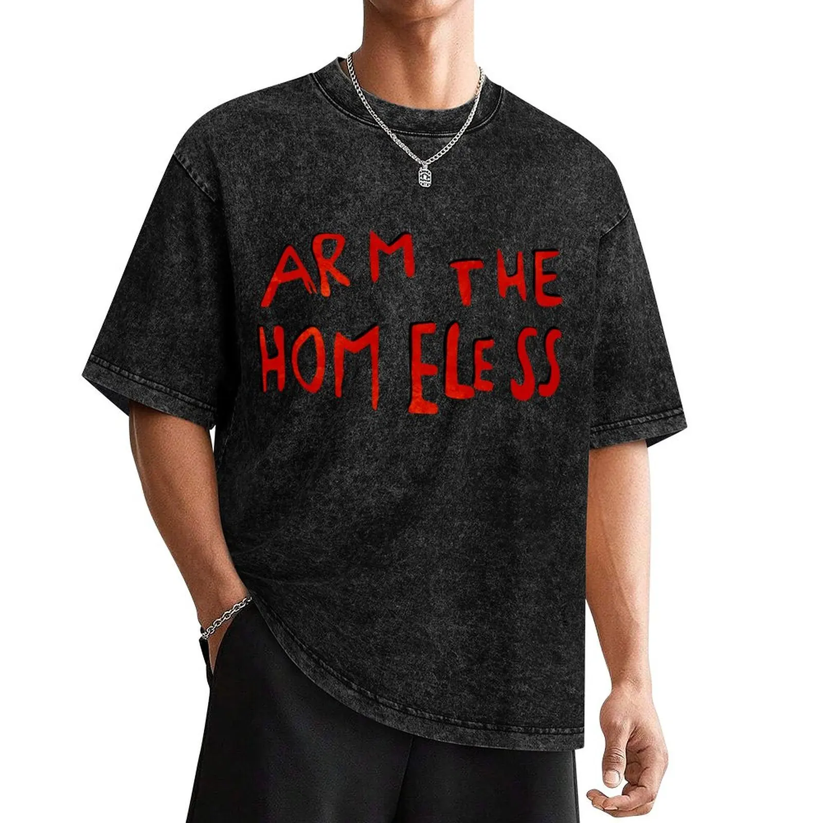 Arm The Homeless T-Shirt summer tops new edition cute clothes fruit of the loom mens t shirts