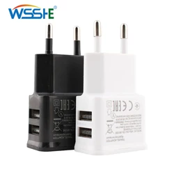 2 Port USB ładowarka do telefonu komórkowego 5V/2A wtyczka EU szybkie ładowanie Adapter ścienny podróży przenośne szybkie ładowanie czarny/biały dla Iphone