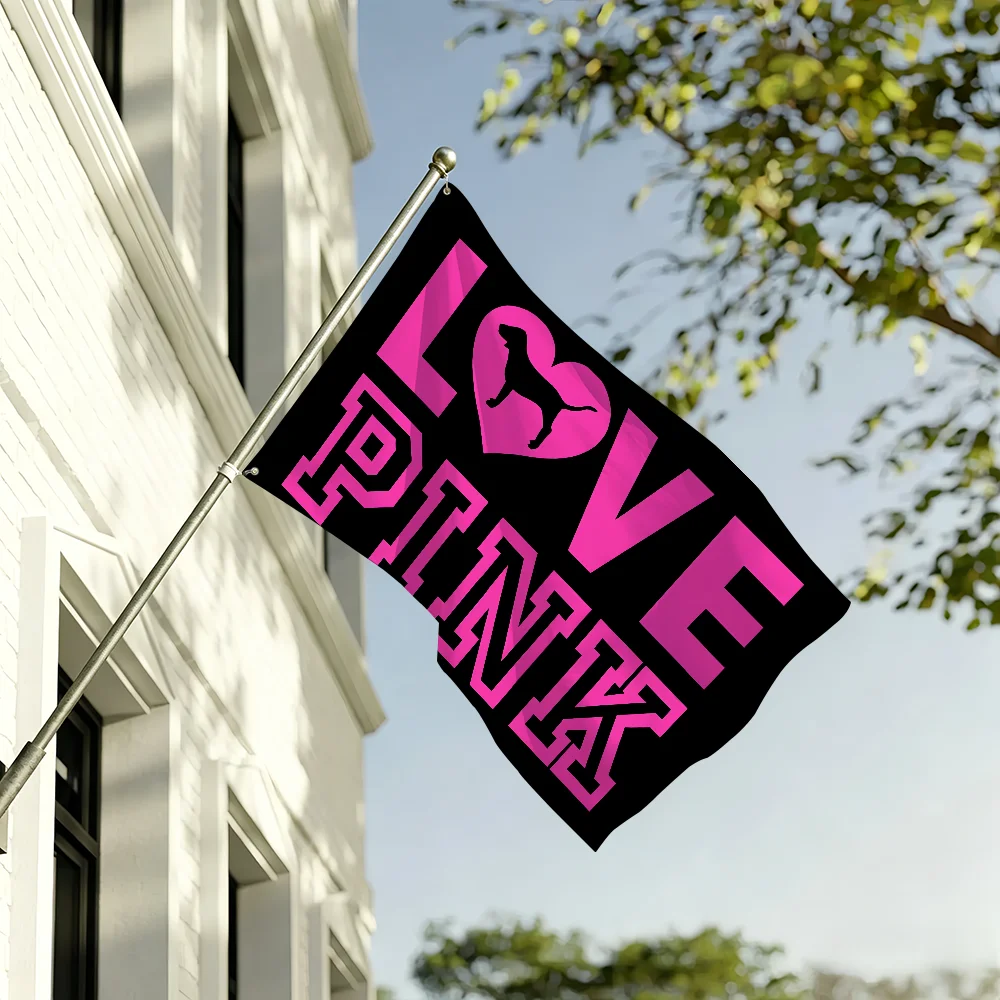 Fashion flag For Living Room Home Dorm Decor Wall Outdoor Camping Party V-Victorias-s Love S-SecretS Pink Banner Gifts