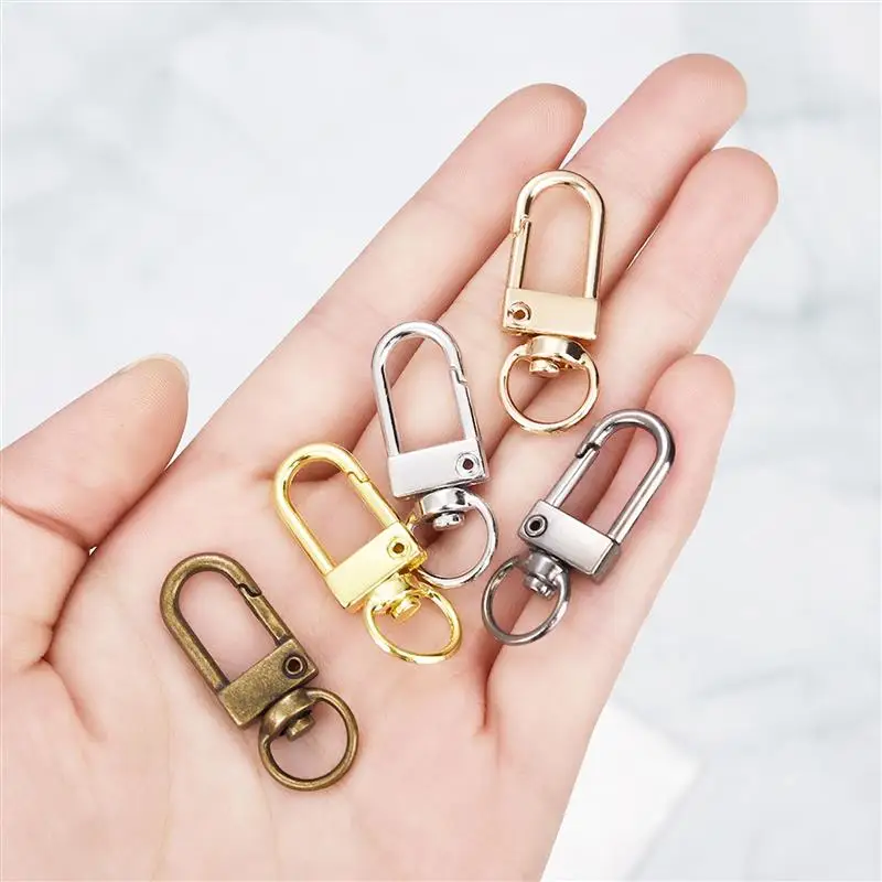 10pcs Snap Lobster Clasp Hooks Buckles Colors Plated DIY Jewelry Making For Keychain Neckalce Bracelet DIY Making Supplies