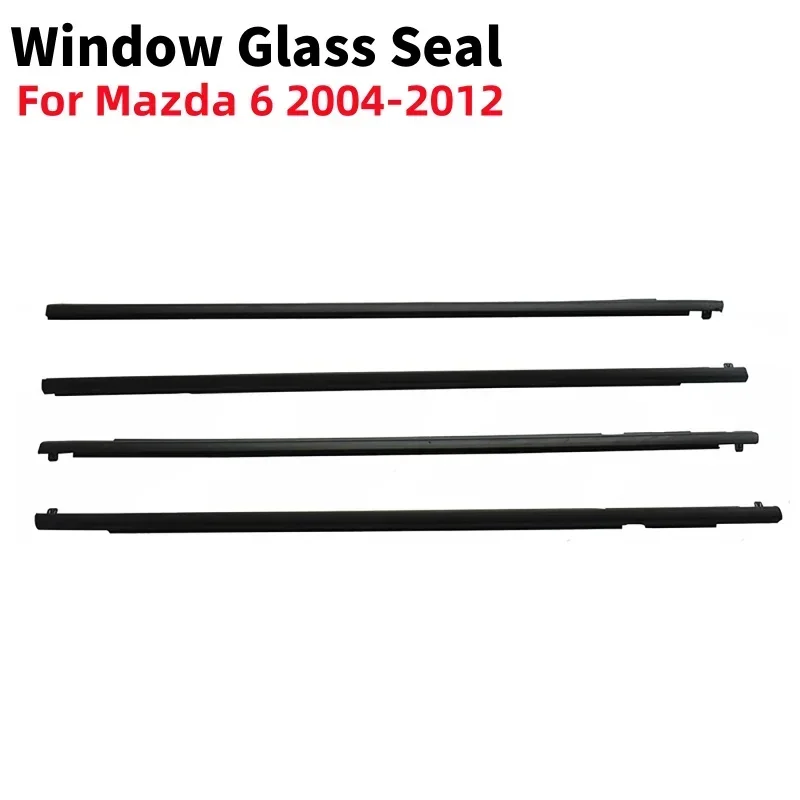 

4Pcs Car Window Glass Seal Weather Strip Window Weatherstrip Seal Strips for Mazda 6 2004-2012